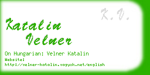 katalin velner business card